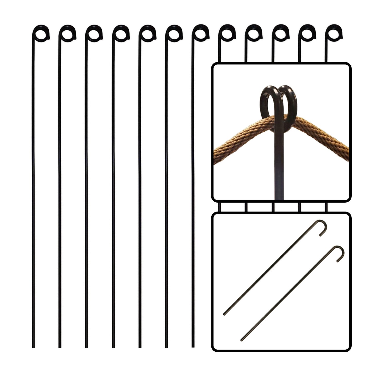 Rope Fence Pole Set