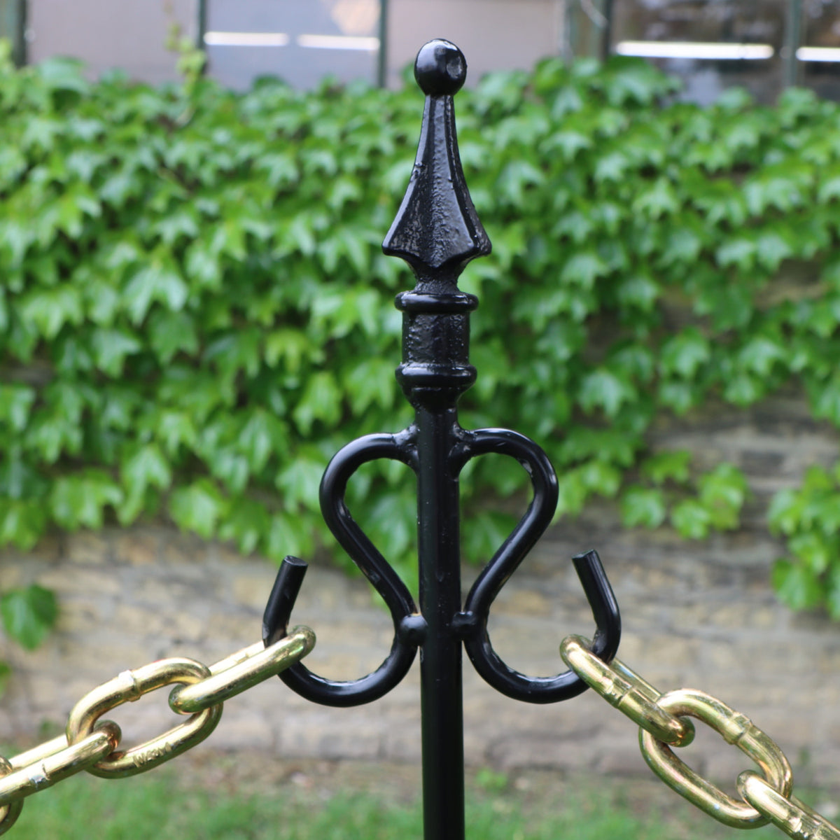 Greenstone Rope Pole Chain Fence Pole Set - Heavy Duty Steel Rope Fence Poles - Made in USA ...
